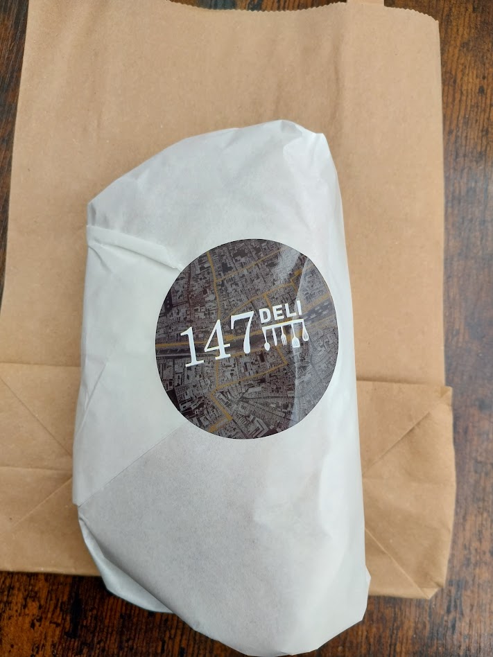 wrapped sandwich from 147 deli